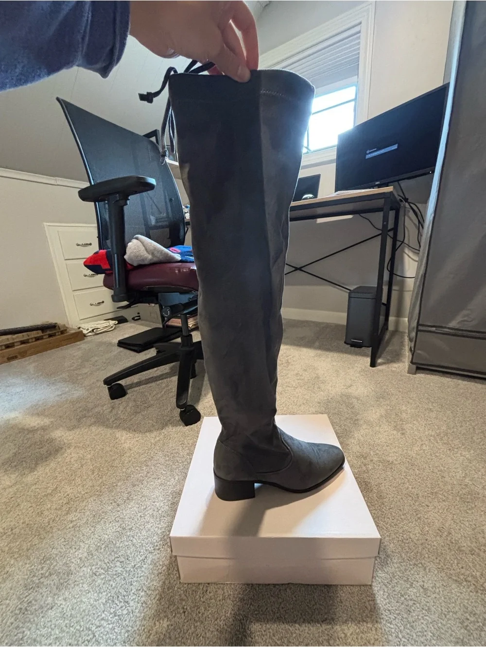 Women’s Over-the-Knee Riding Boot - Gray